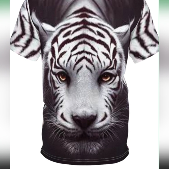 White Tiger Unisex Cut & Sew Tee - Picture 5 of 6